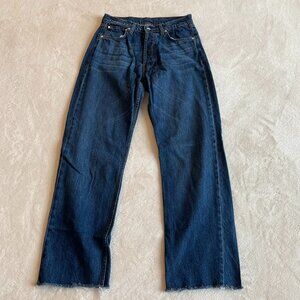 Djerf Avenue Relaxed Jeans Dark Blue
